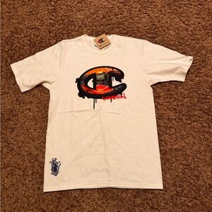 Champion White Tee with Bold Graphic